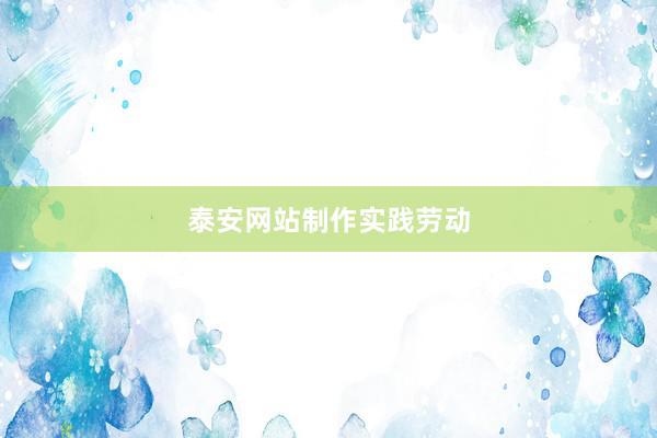 泰安网站制作实践劳动
