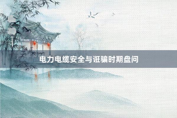 电力电缆安全与诳骗时期盘问